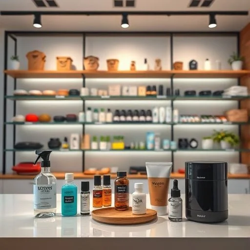Three exquisitely crafted artisan candles, varying slightly in height and made from natural beeswax, placed on a polished, dark walnut pedestal. Each candle wick is unlit, perfectly centered. The background is a clean, diffused light grey studio setting, with subtle reflections on the pedestal surface. Focus is on the perfect form and natural material.